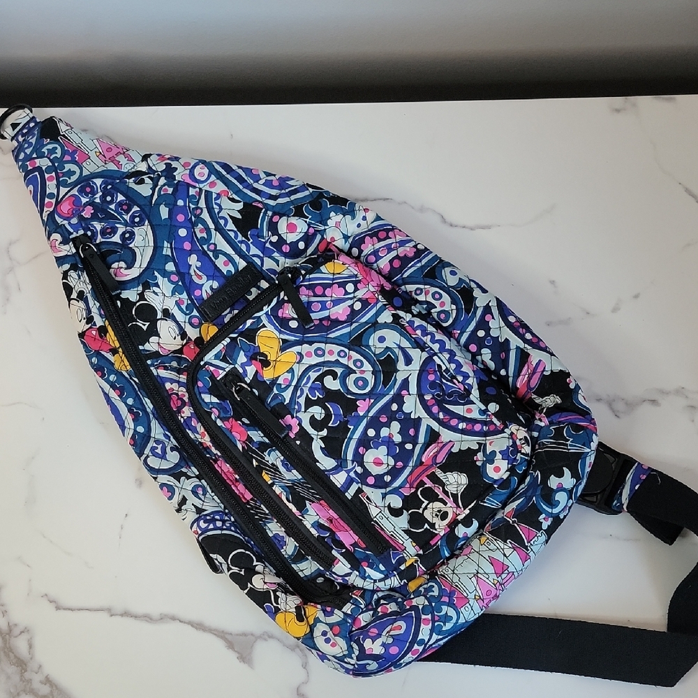 Vera Bradley Women's Sling Backpack In Mickey Paisley Celebration
